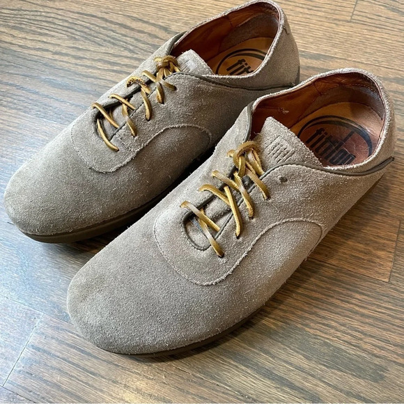 Fitflop flex suede shoes lace up men’s size 9 style 325-286 - Picture 3 of 12